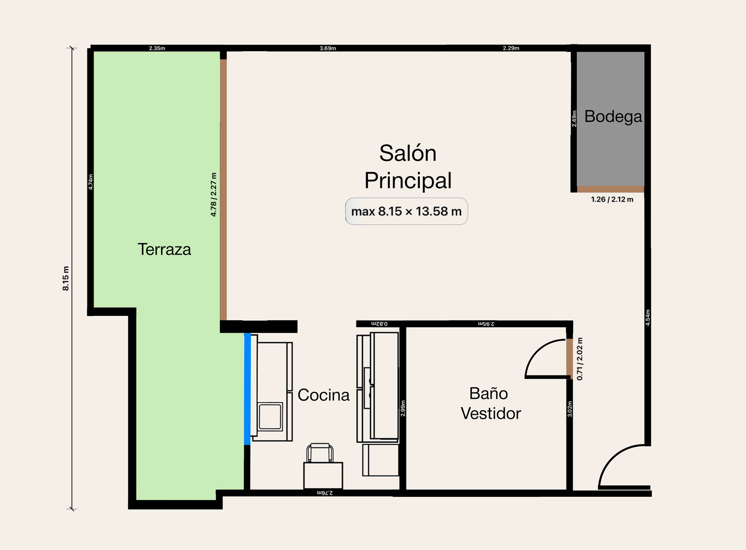 Plano de NUA y Terraza